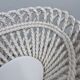 White woven ceramic fruit bowl