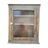 Antique wooden bathroom cabinet patinated