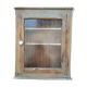 Antique wooden bathroom cabinet patinated