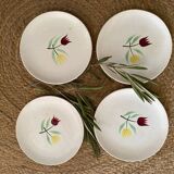 Salins "crocus" dessert plates.