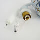 Vintage wall applique in Rouen style earthenware, glass candle