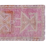 Vintage Turkish rug from Oushak, handwoven 85x266 cm