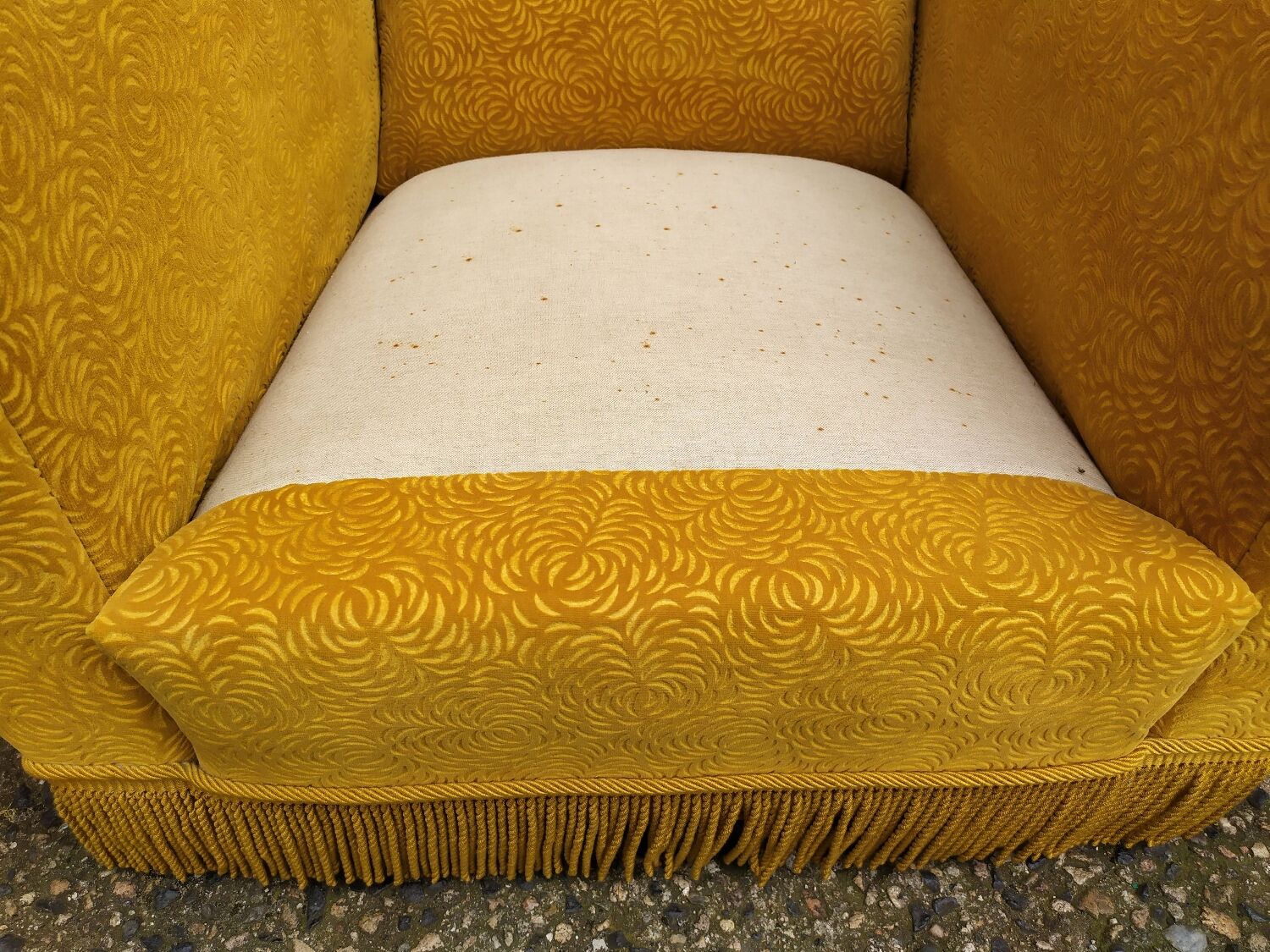 Pair of mustard club chairs