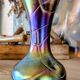 Iridescent Art Nouveau vase with multicoloured reflections attributed to Loetz.