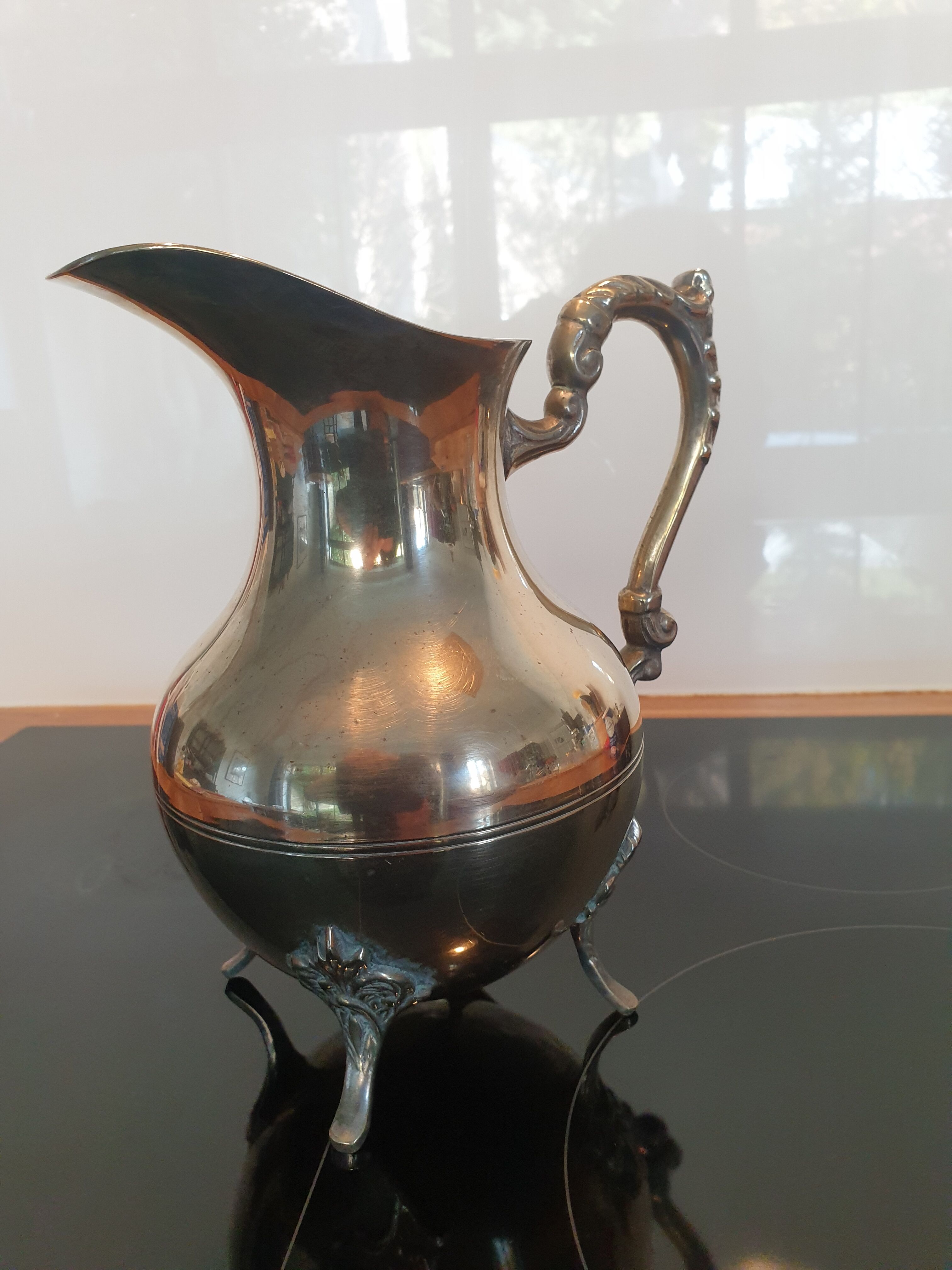 Silver metal pitcher