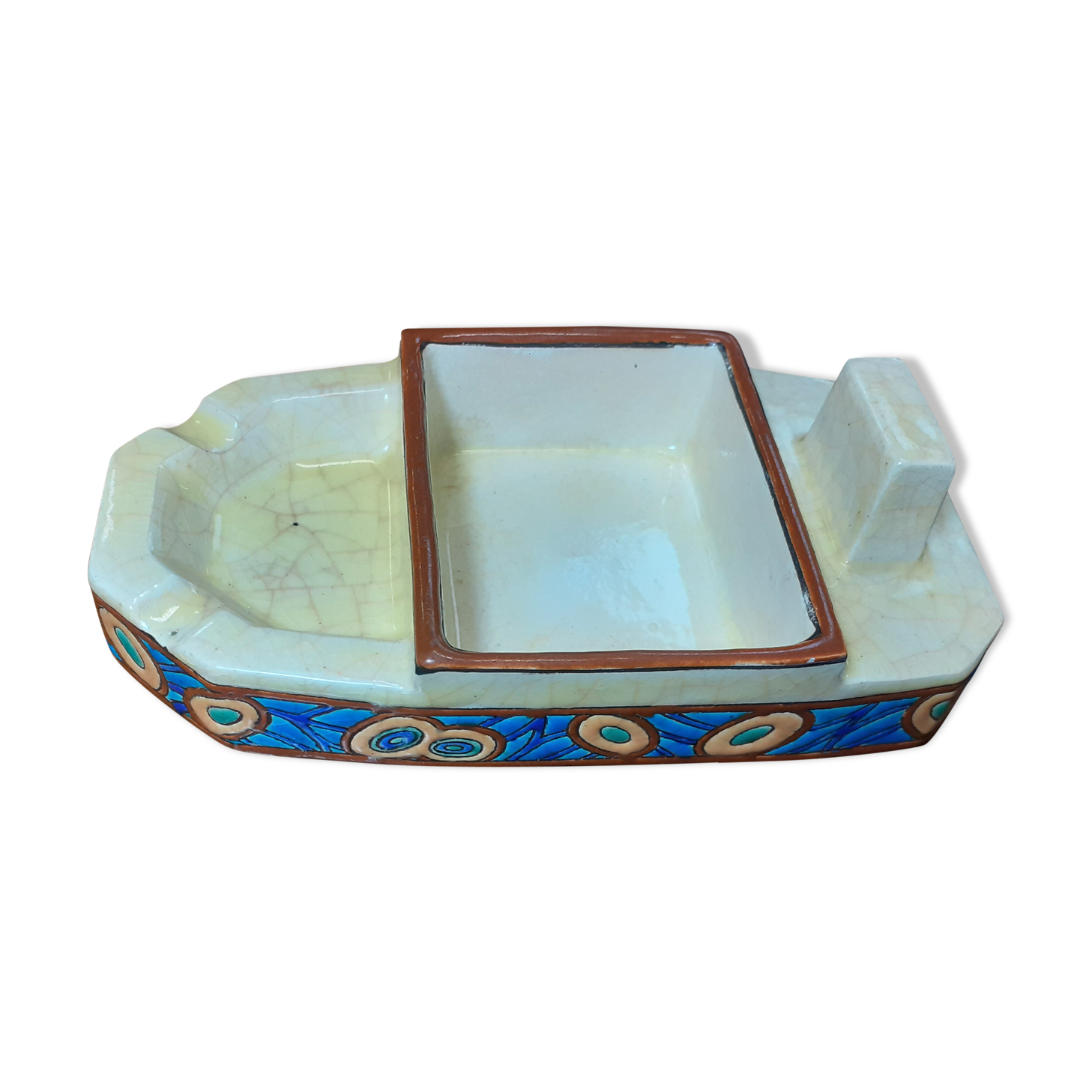 Longwy ashtray in emaux 1930