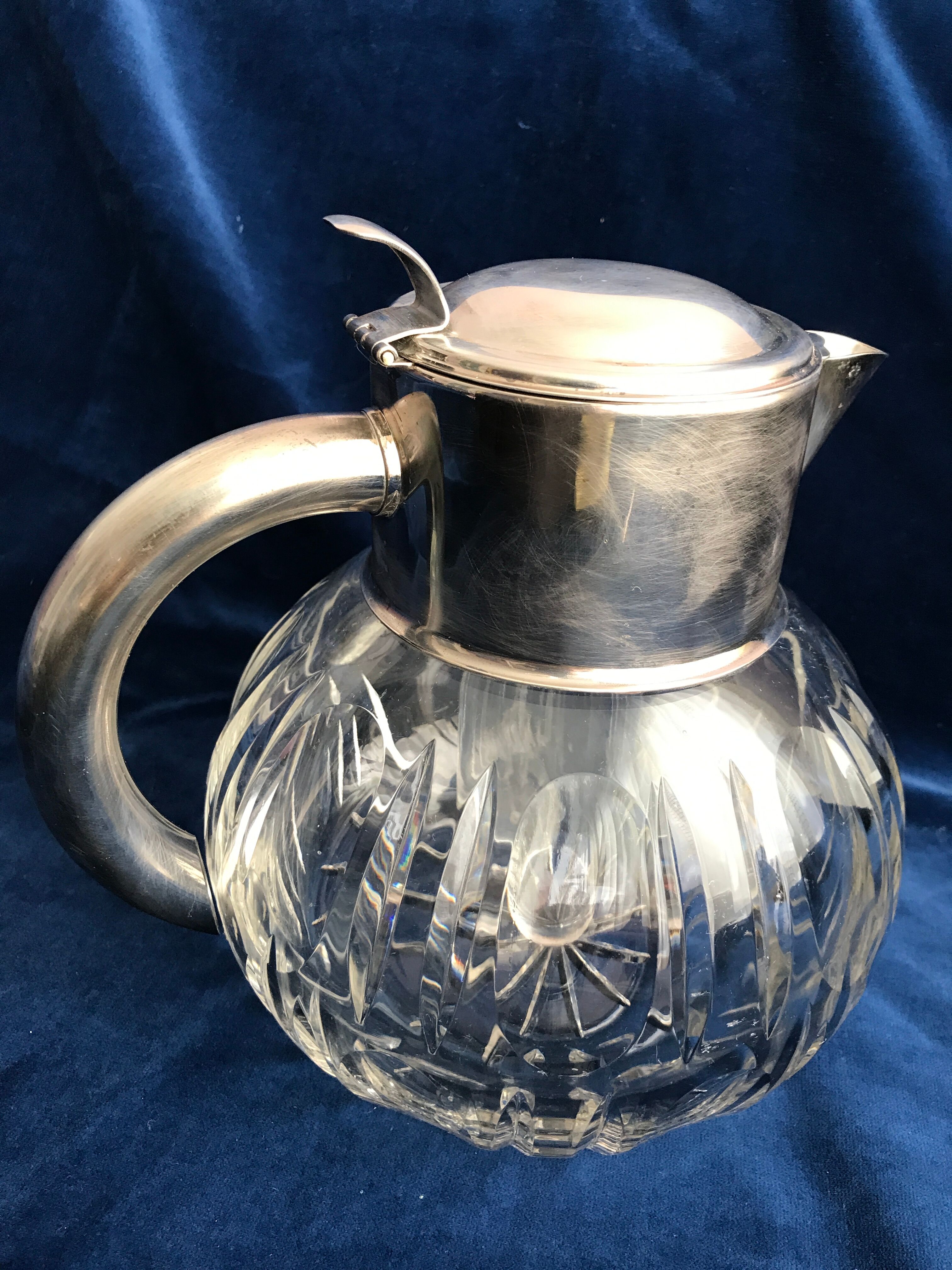 Old crystal orangeade decanter