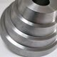 Solid steel candle holder turned design