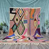 Unique Moroccan rug made of natural wool, 2.5x1.5 m.