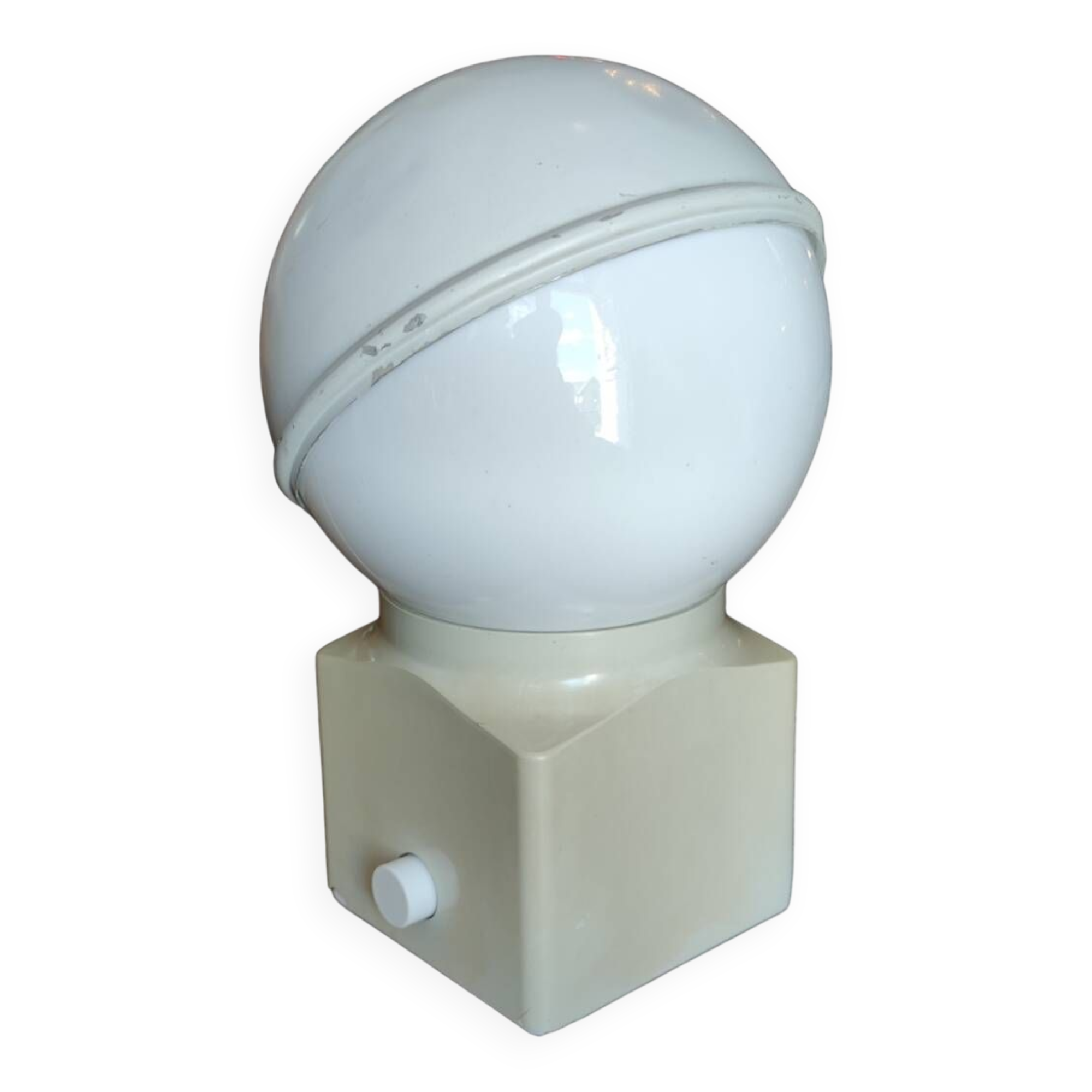 Vintage design table lamp Erco white metal