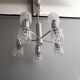 Vintage chandelier - 10 Lights - chrome metal and glass - 1970s