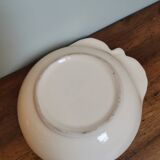 Vintage beige ceramic cup bowl shape