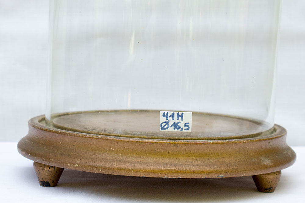 Ancient round glass globe 41 x 16.5 cm