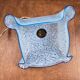 Antique blue speckled glass suspension in the style of Clichy – Draped shape