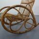 Mid-Century Italian Bamboo Rocking Chair, 1950s