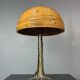 Mid-Century Pencil Reed Rattan Bamboo and Brass Table Lamp, 1970s