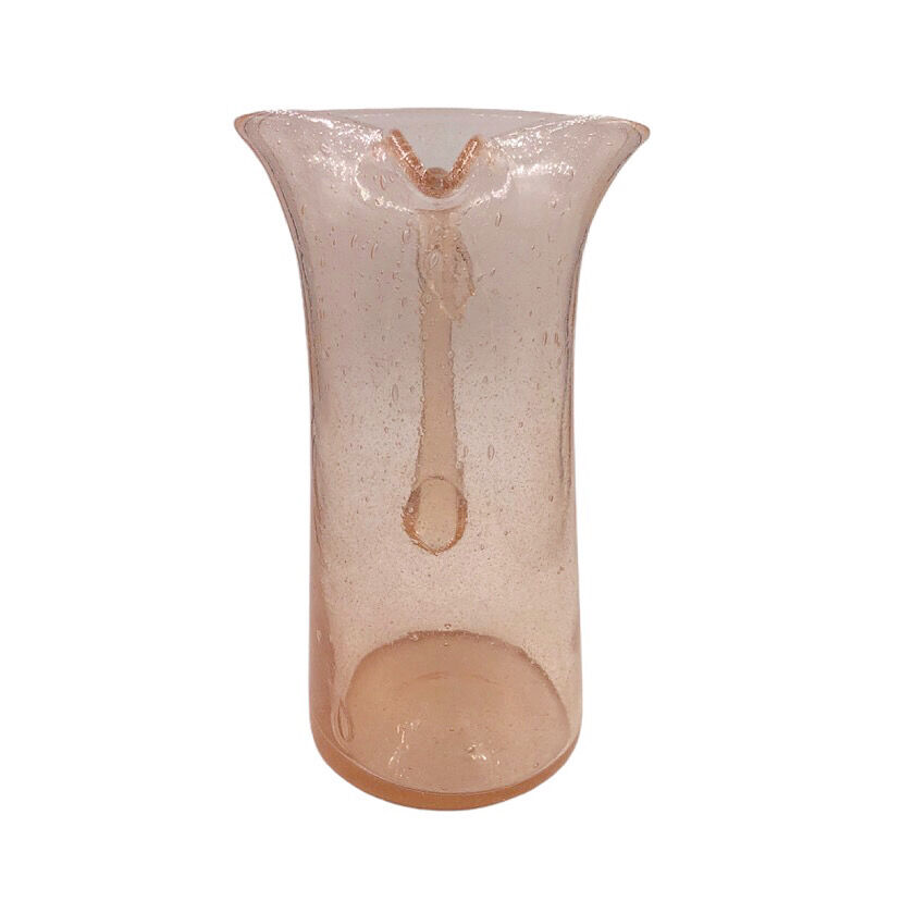 Artisanal pitcher in bulled glass