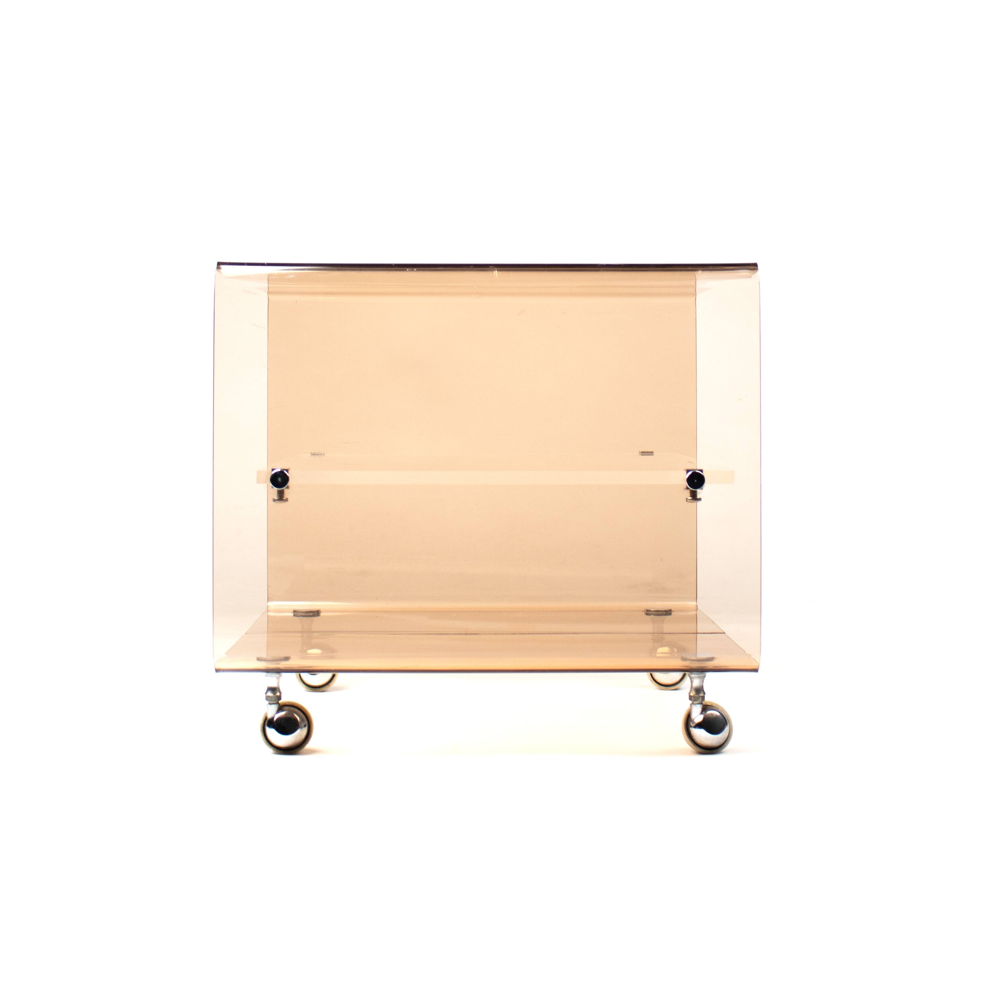Michel Dumas style smoked plexiglass furniture