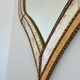 Large vintage Spanish Venetian-style wall mirror, brass, 1980s Hollywood Regency