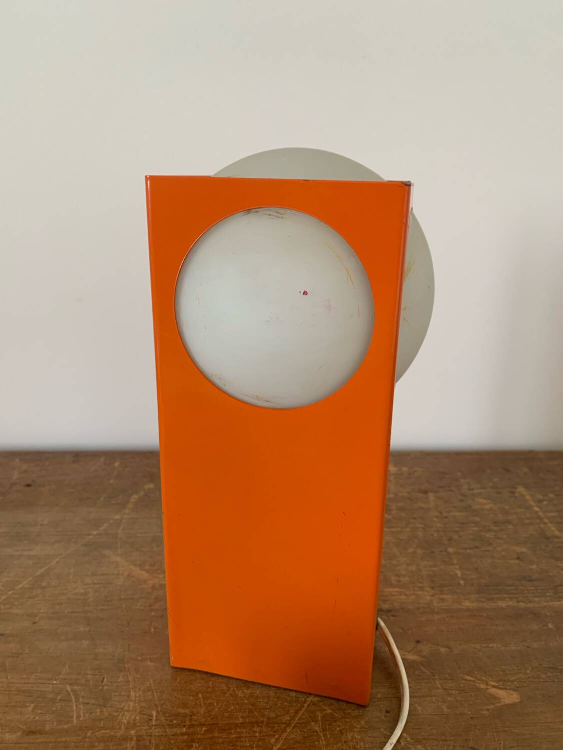 Orange Lamp Vintage Design Circa 1970 Space Age