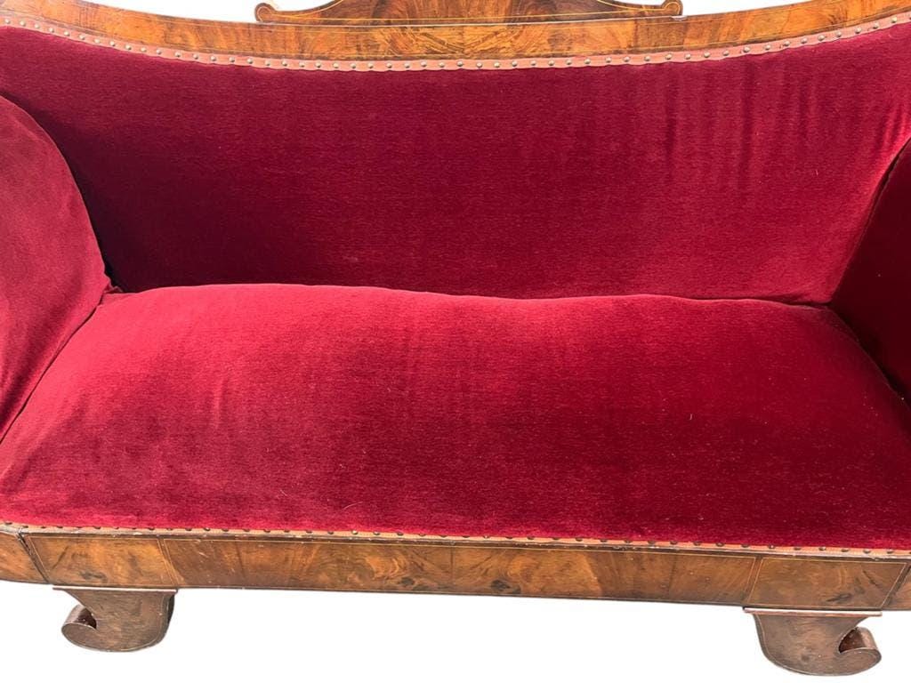 Vintage Bordeaux baroque sofa