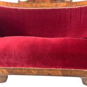 Canapé baroque vintage bordeaux