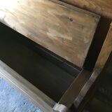 Oak and cherry chest bench