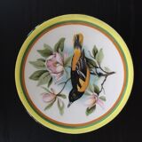 Decorative plate bird and magnolias