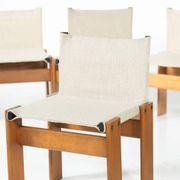 Set of 12 Monk dining chairs by Afra & Tobia Scarpa for Molteni, 1970s.