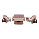 Vintage pink rattan bamboo lounge set ‘Boho-style’