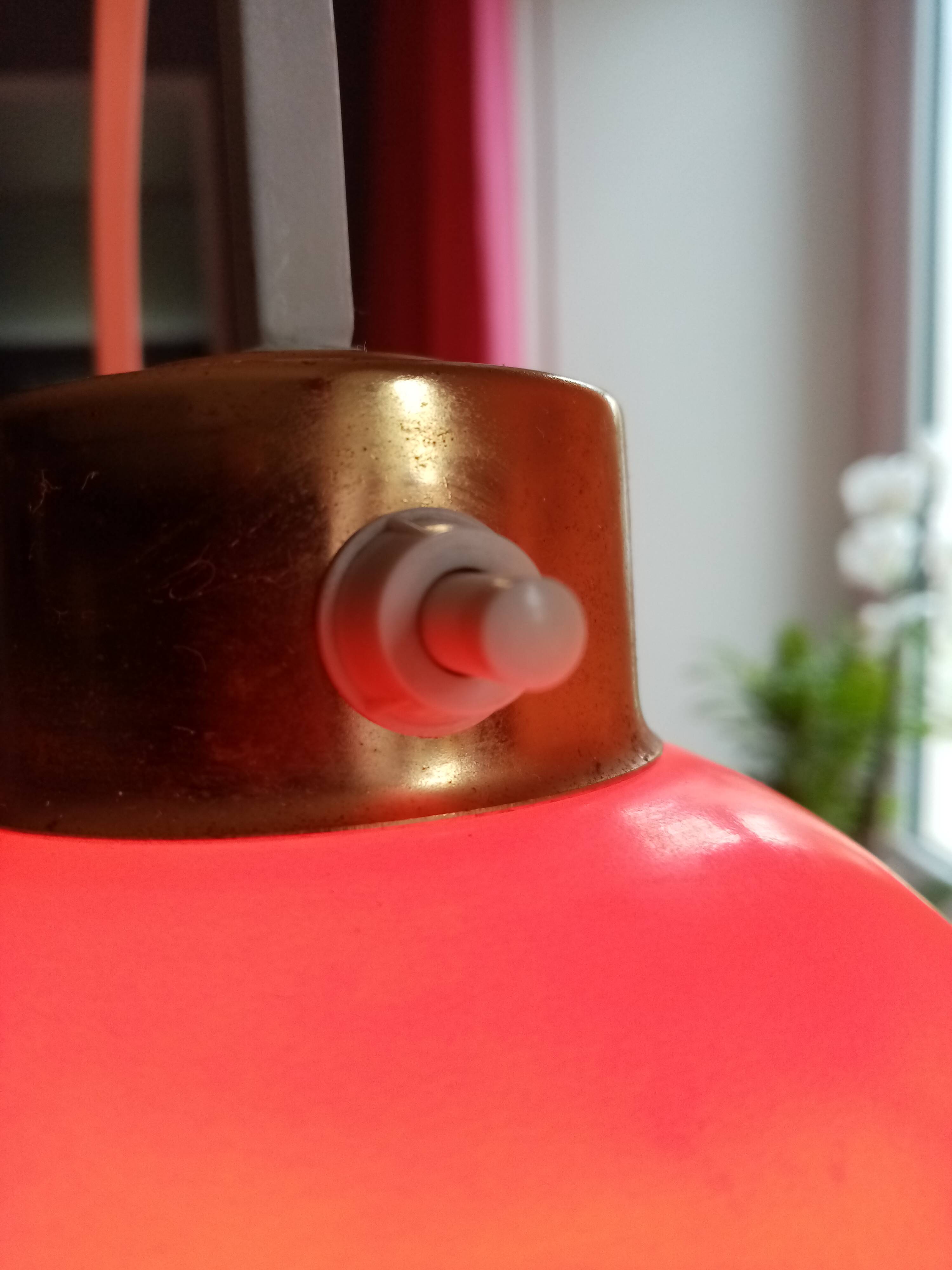 Vintage floor lamp with two-tone opaline balls