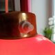 Vintage floor lamp with two-tone opaline balls