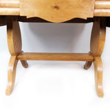 Dining table with extensions of birchwood