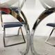 Table vintage verre et chrome 1970
