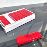 Red pearly knife holder set