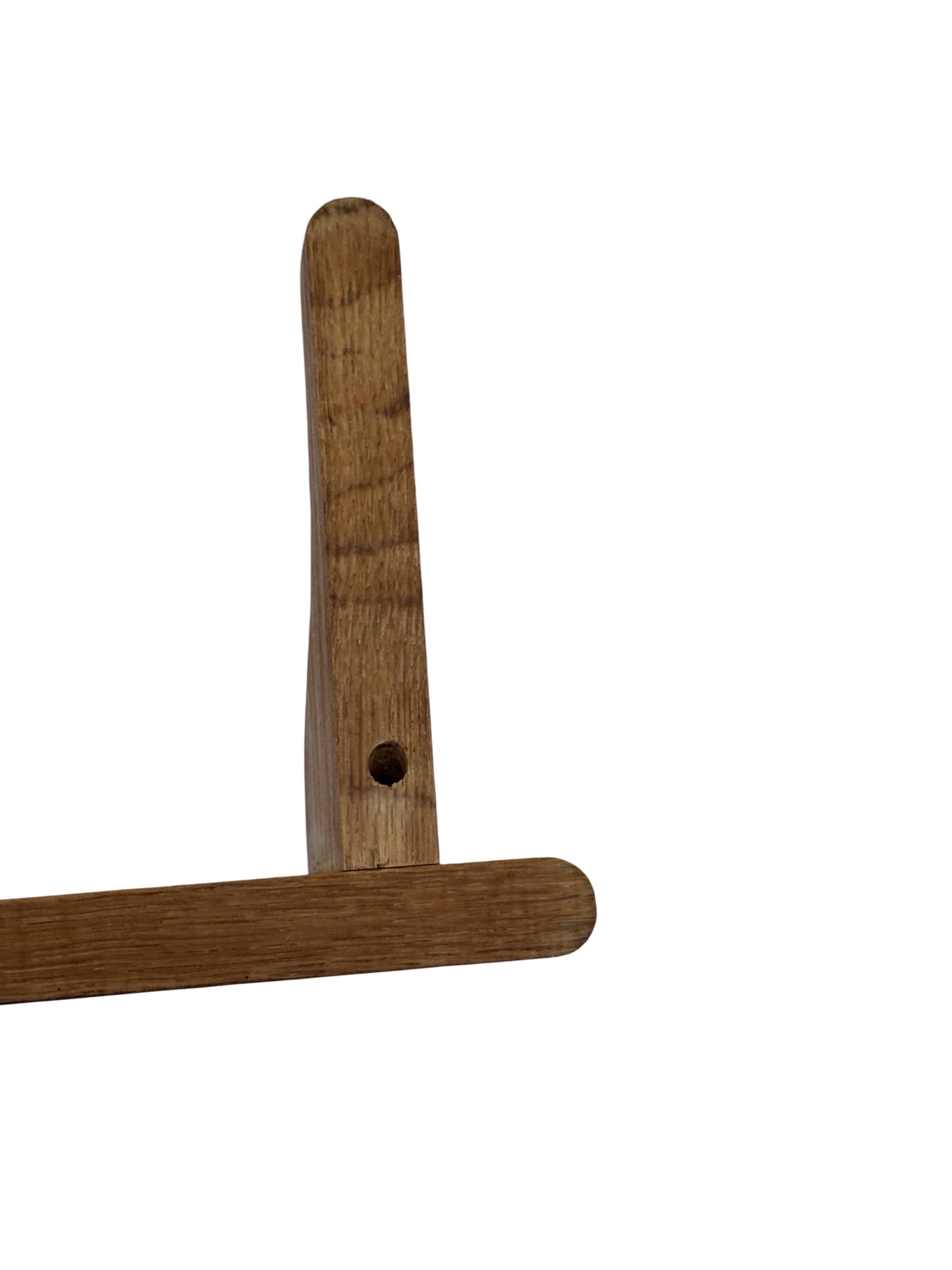 Vintage book shelf wall rack 1970s wood minimalist design
