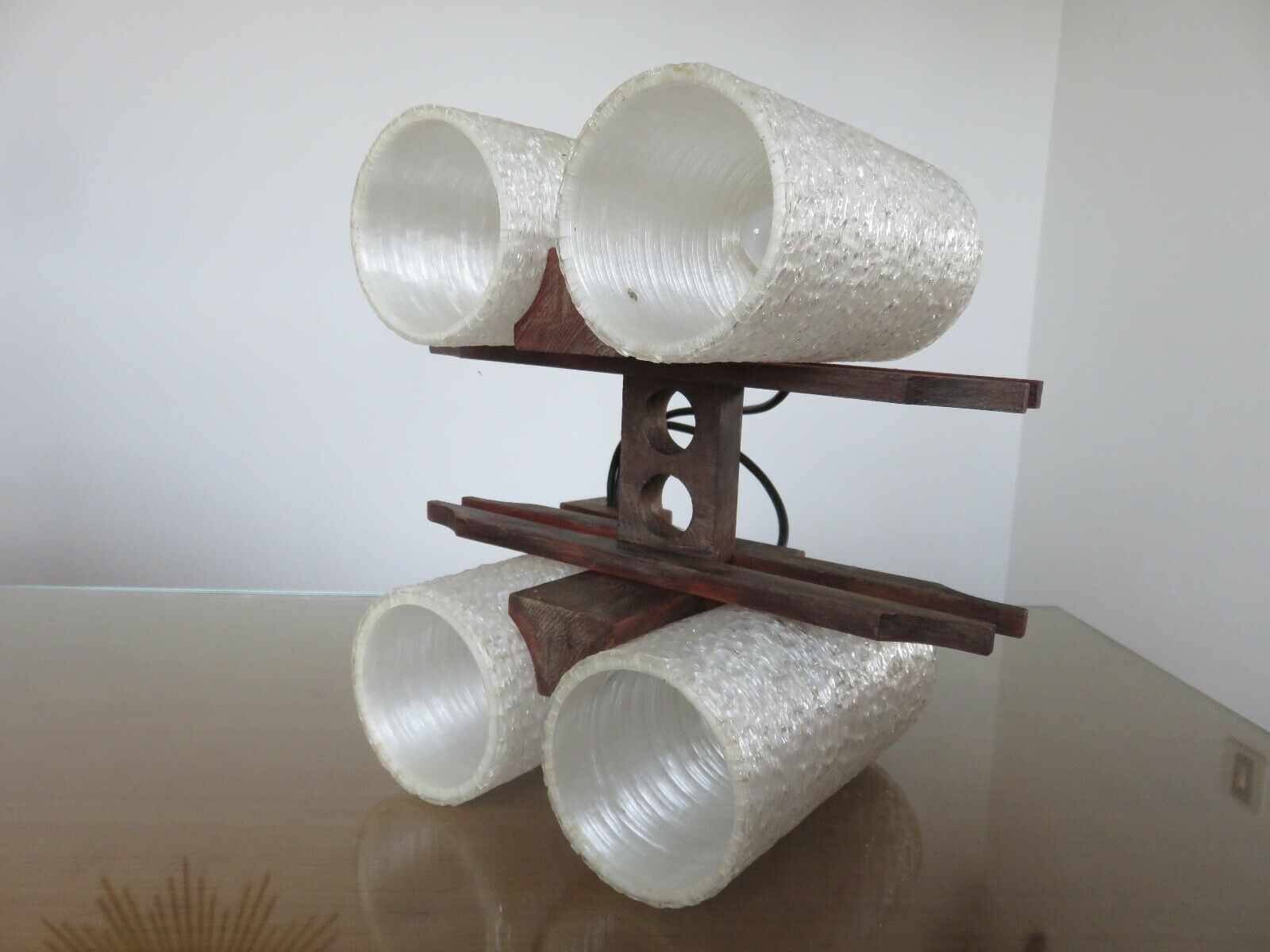 Scandinavian suspension in teak and perspex 60s 70s