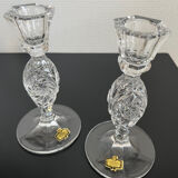 Pair of crystal candlesticks