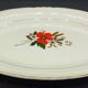Set of 8 plates + 1 vintage oval dish Moulin des Loups Champêtre red