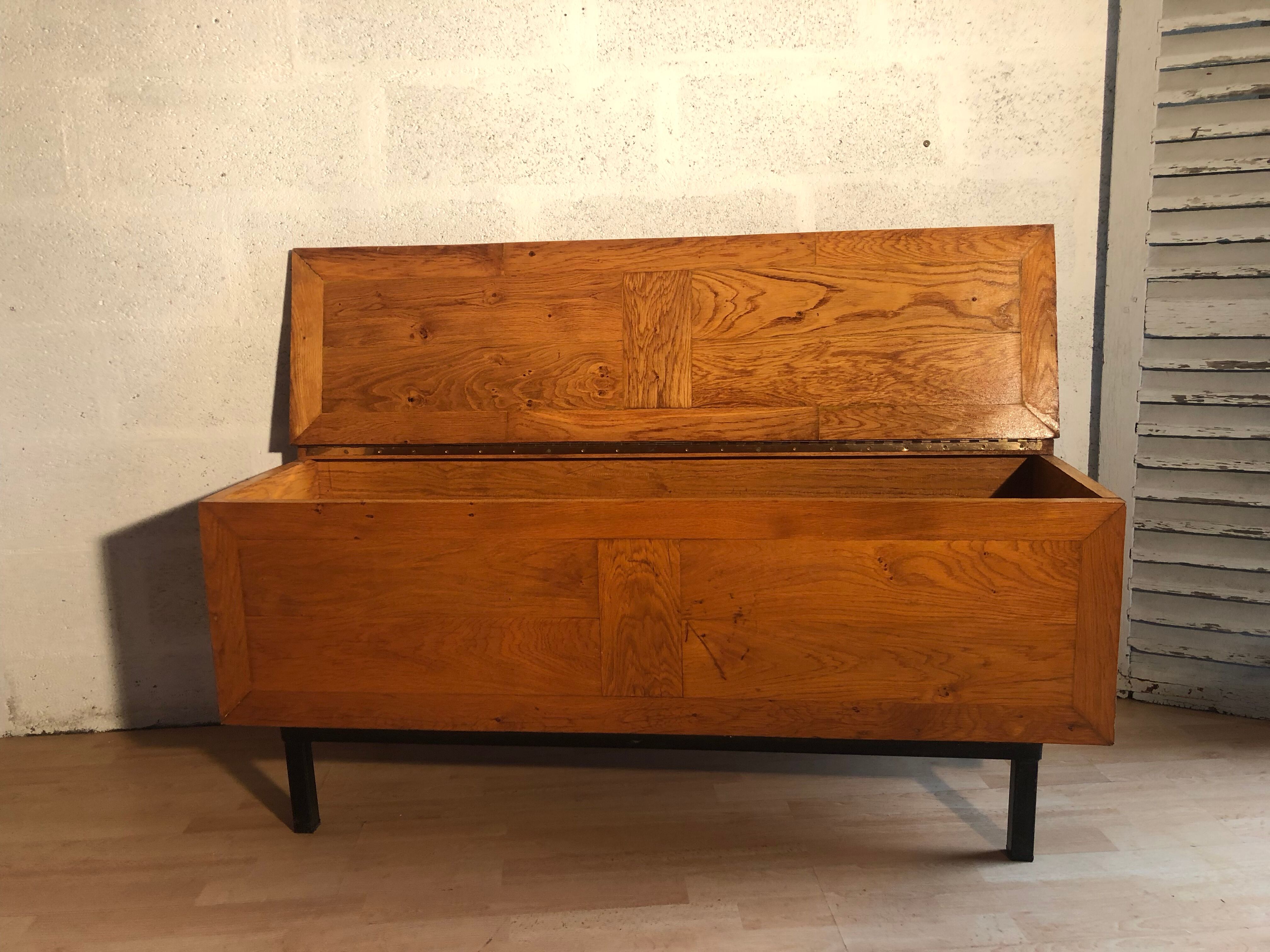 Coffre de rangement vintage banc enfilade