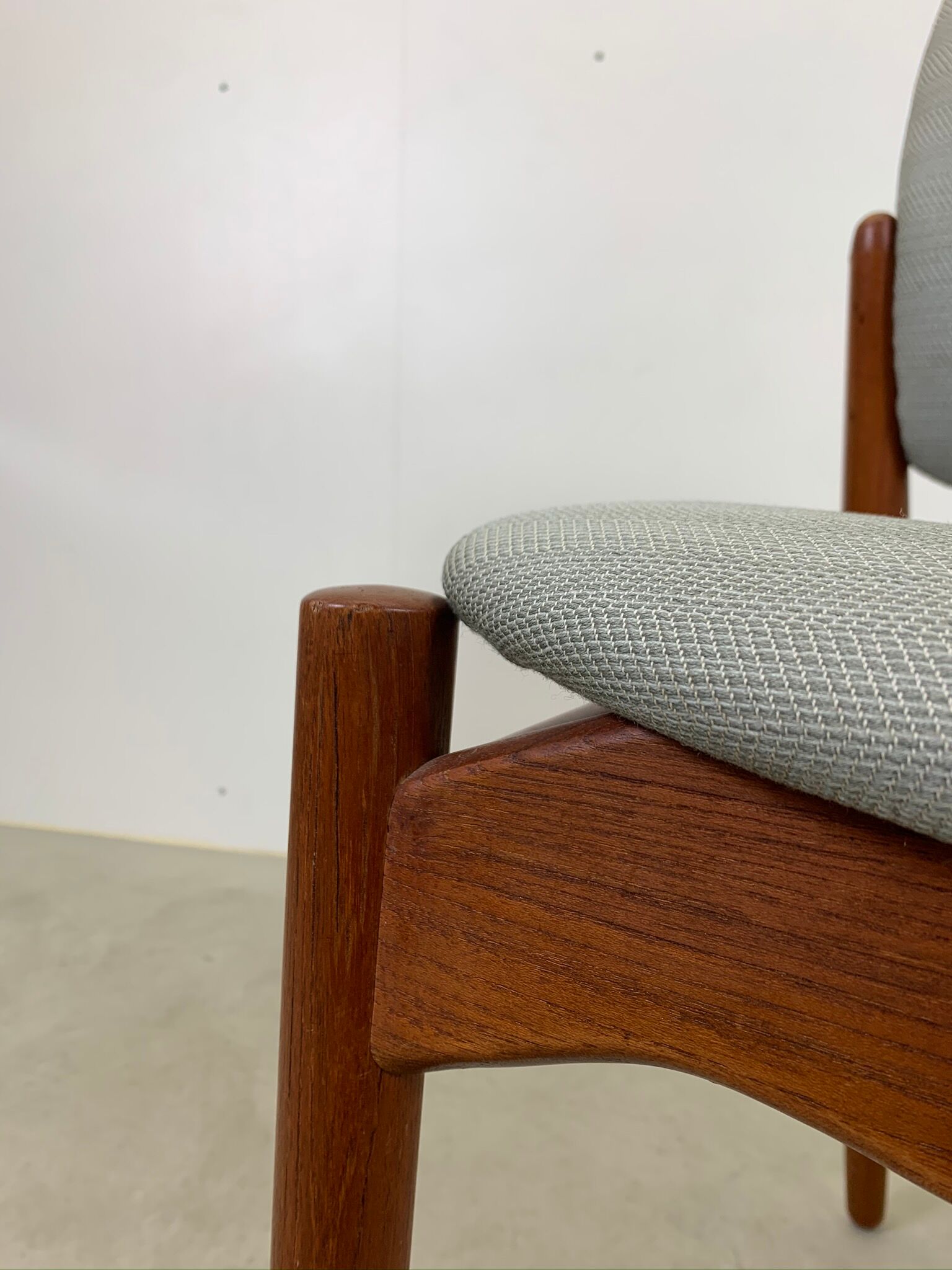 Teak dining chairs model Captain by Erik Buch for Ørum Møbelfabrik, 1967