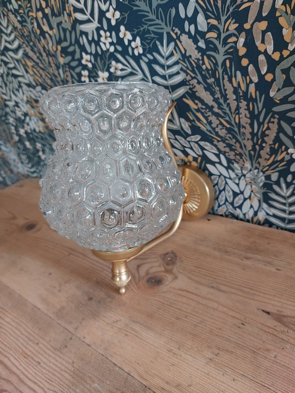Wall sconces blown glass and brass