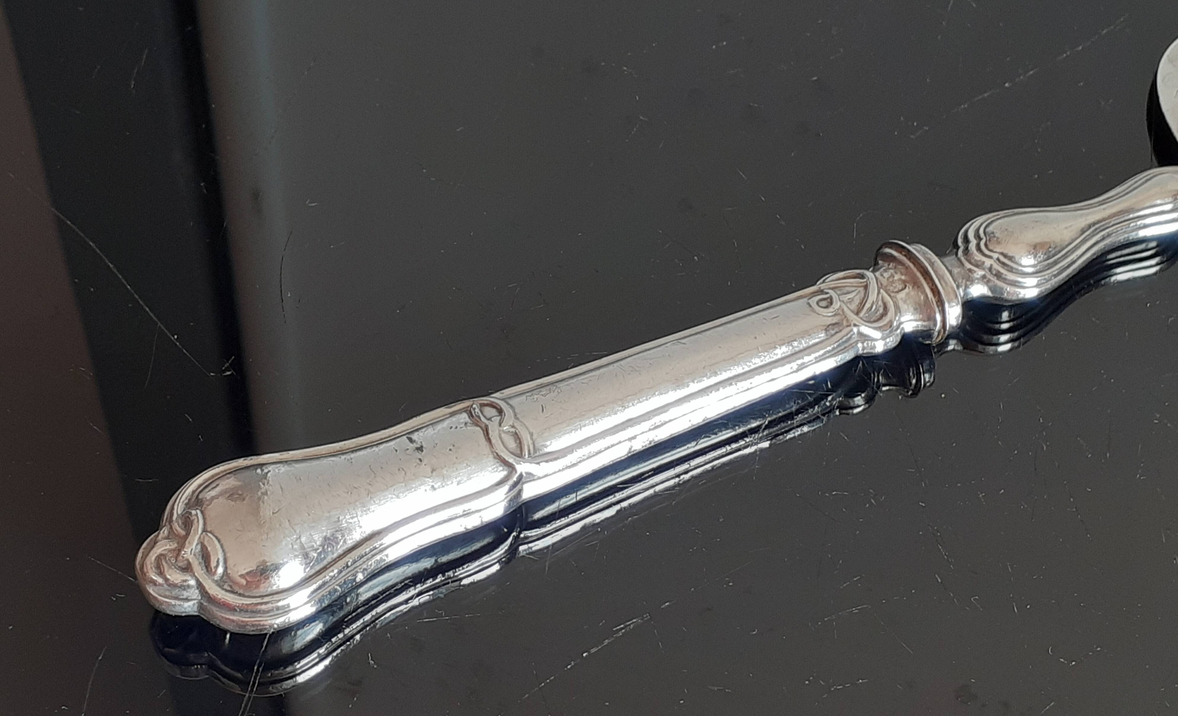 Goldsmith Coignet Alfred (before 1889) Silver pie server / Minerva hallmarks 1st grade