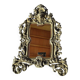 Gilded bronze wall mirror, beveled glass