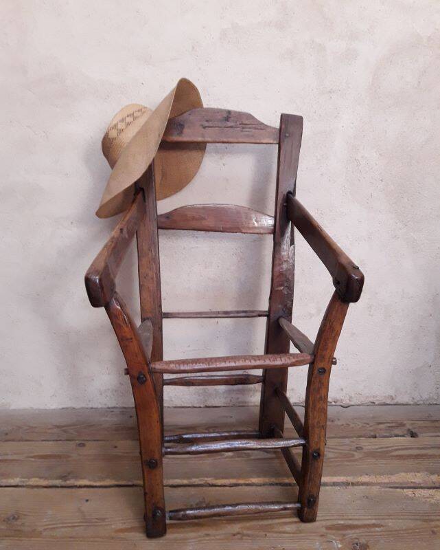 Old country folk art armchair