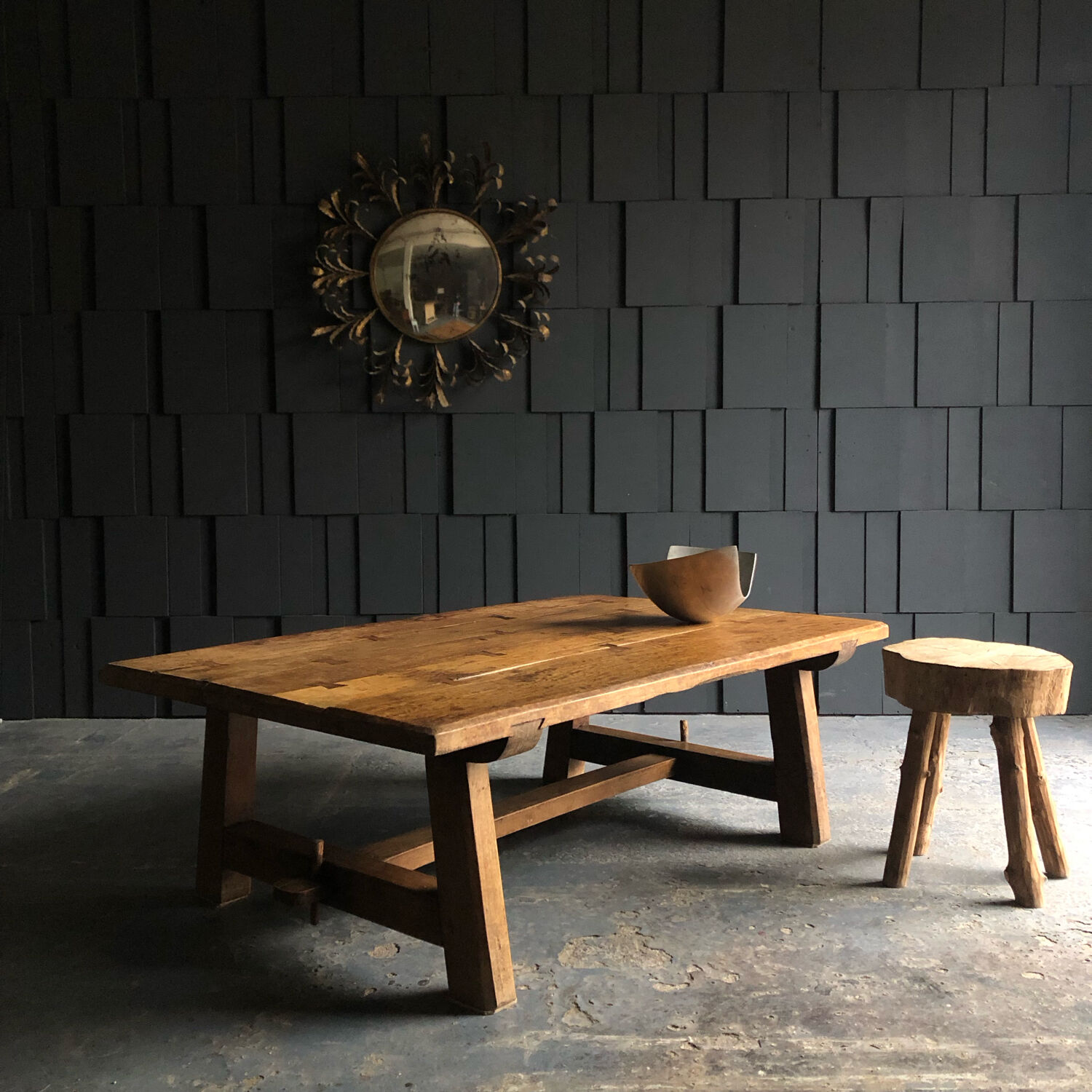 19th century wooden coffee table