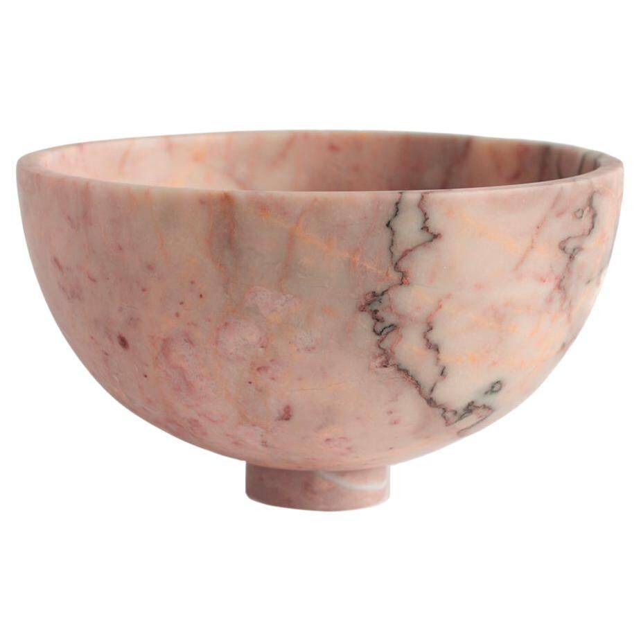 Coupe à fruits en marbre rose