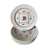 8 plates in faience