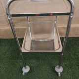 vintage surgical steel serving trolley