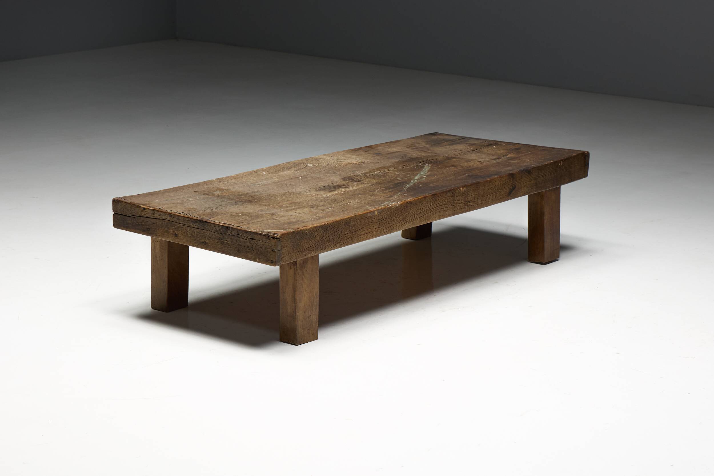 Low Farmhouse Coffee Table, France, Late 19th Century